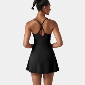 Halara Black Dress In My Feels Everyday Cloudful Activity Dress-Euphoria Air